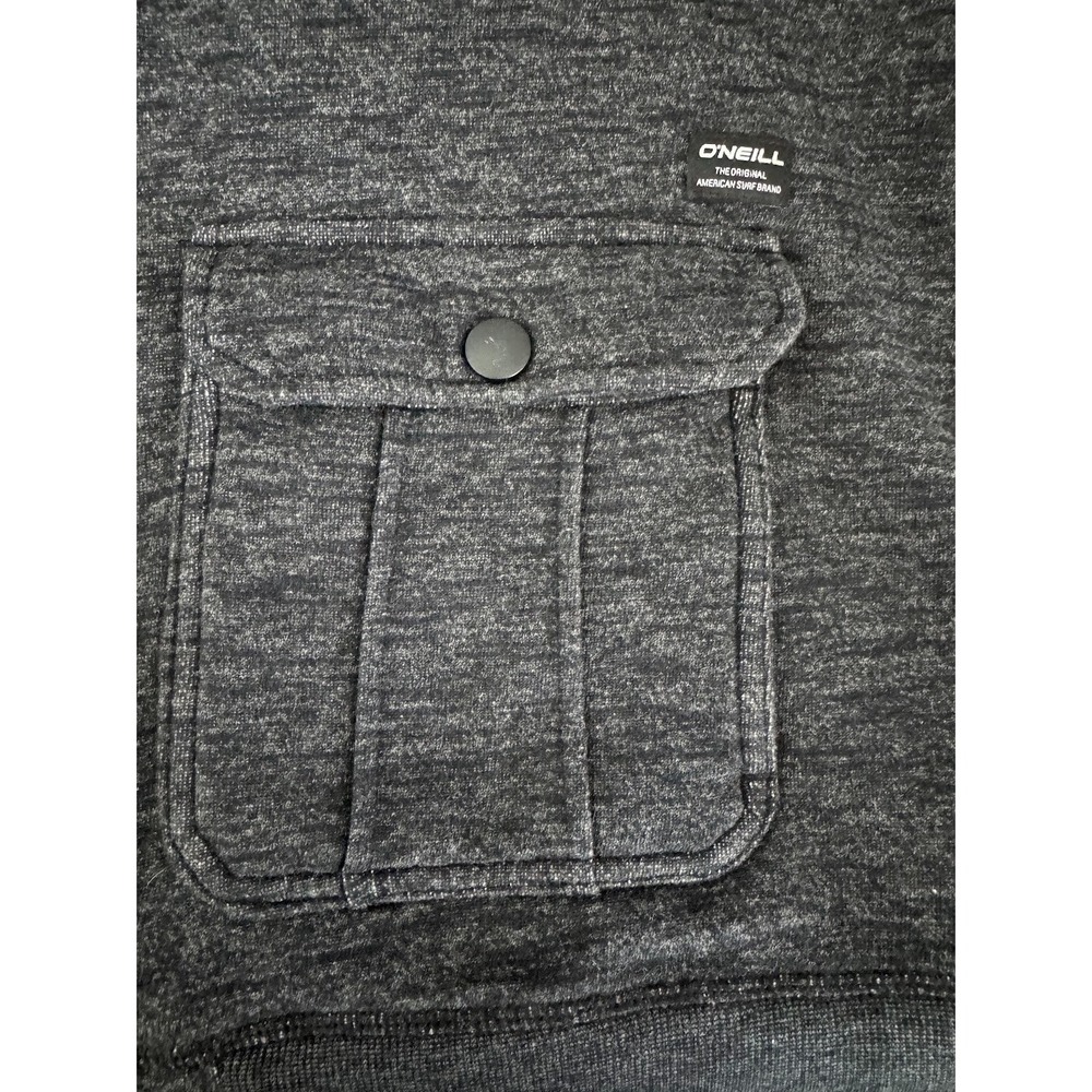 O'Neill Men's Sherpa Lined Hooded Jacket Large Charcoal Utility Skate Full Zip - Picture 7 of 8